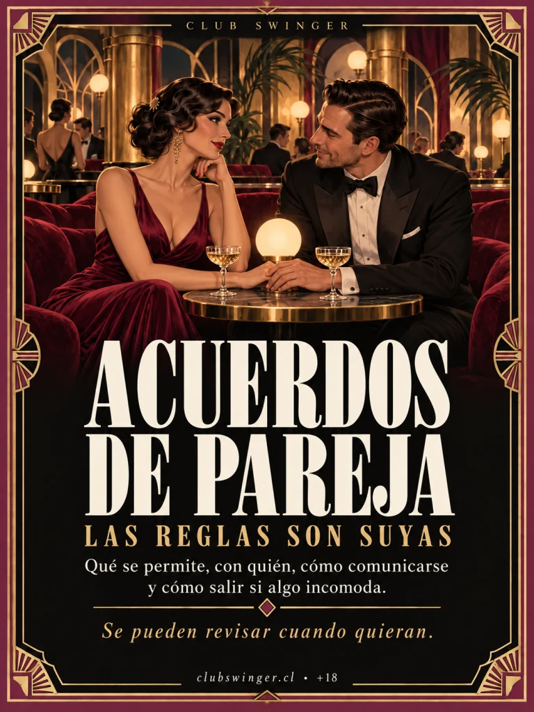Infografía «Acuerdos de pareja»: las reglas que la pareja define antes de participar y que puede revisar cuando quiera.