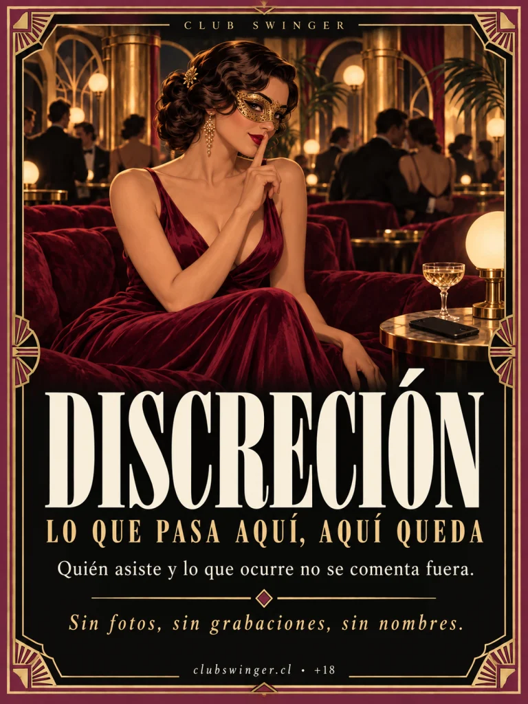 Infografía «Discreción»: quién asiste y lo que ocurre no se comenta fuera; sin fotos ni grabaciones.