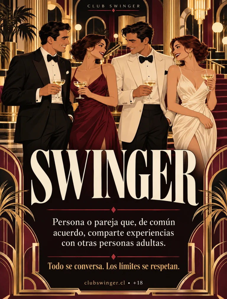 Infografía «Swinger»: persona o pareja que, de común acuerdo, comparte experiencias con otras personas adultas. Todo se conversa y los límites se respetan.